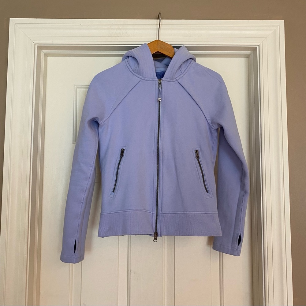Lululemon periwinkle thick hoodie/jacket Size 6